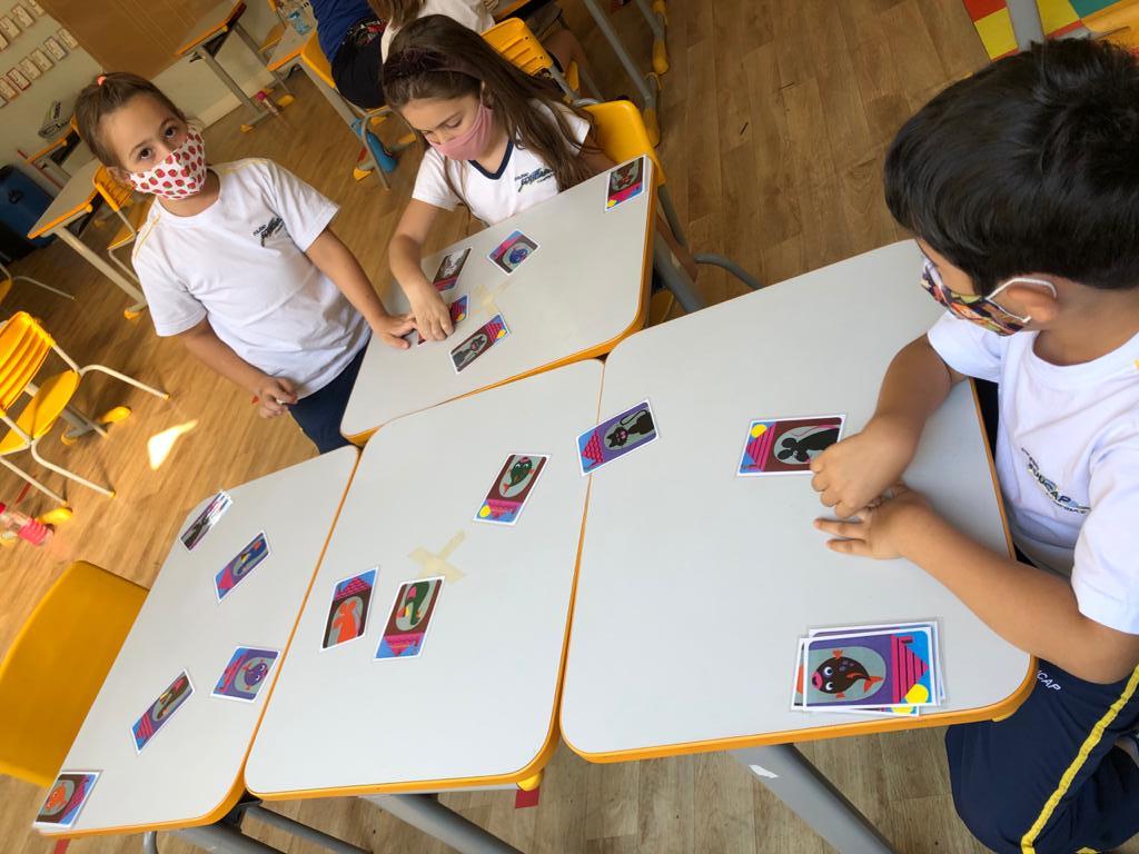 , As turmas do 1º ano A e B exploraram o jogo &#8220;onde está o chuchu?&#8221;