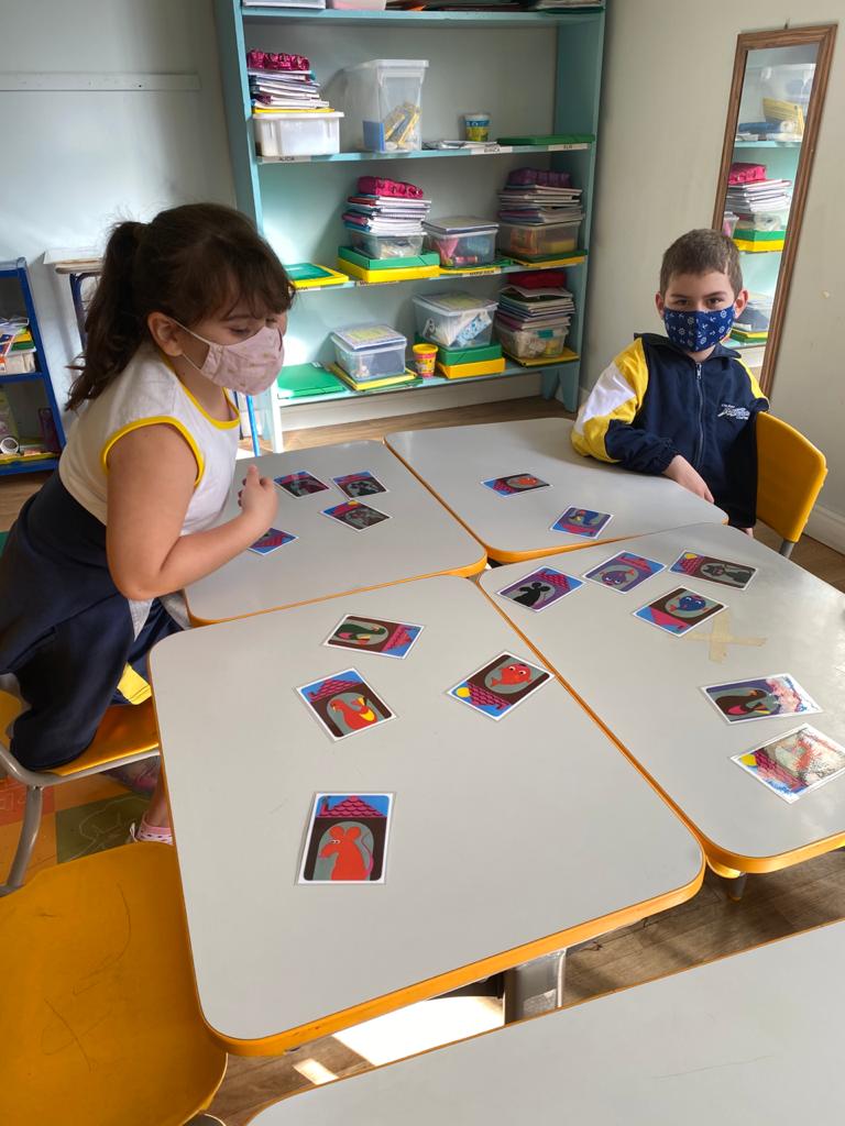 , As turmas do 1º ano A e B exploraram o jogo &#8220;onde está o chuchu?&#8221;